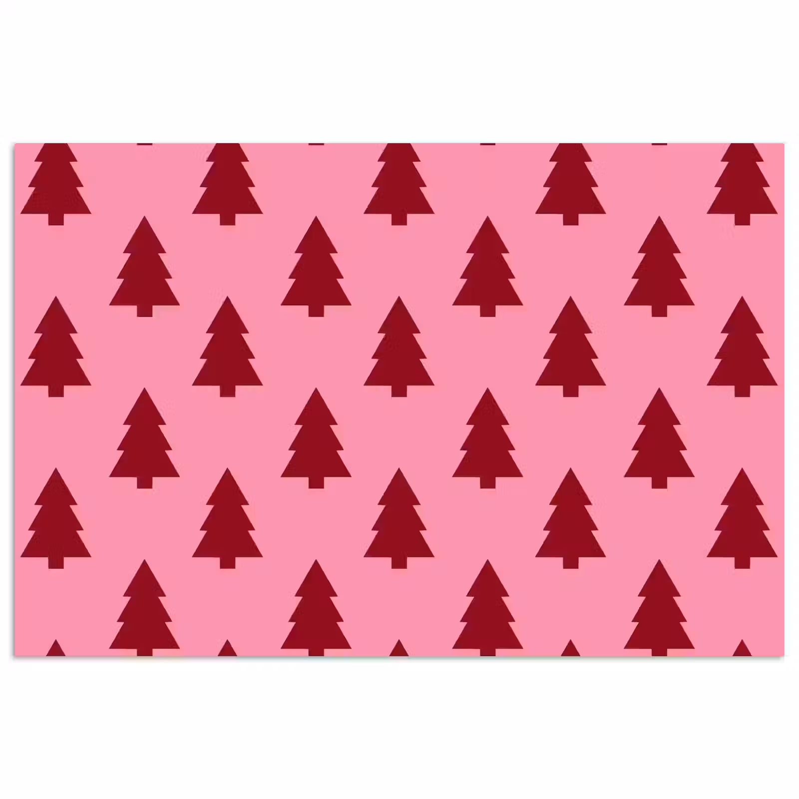 Poster - Weihnachtsbaum – Rot – Rosa — 1