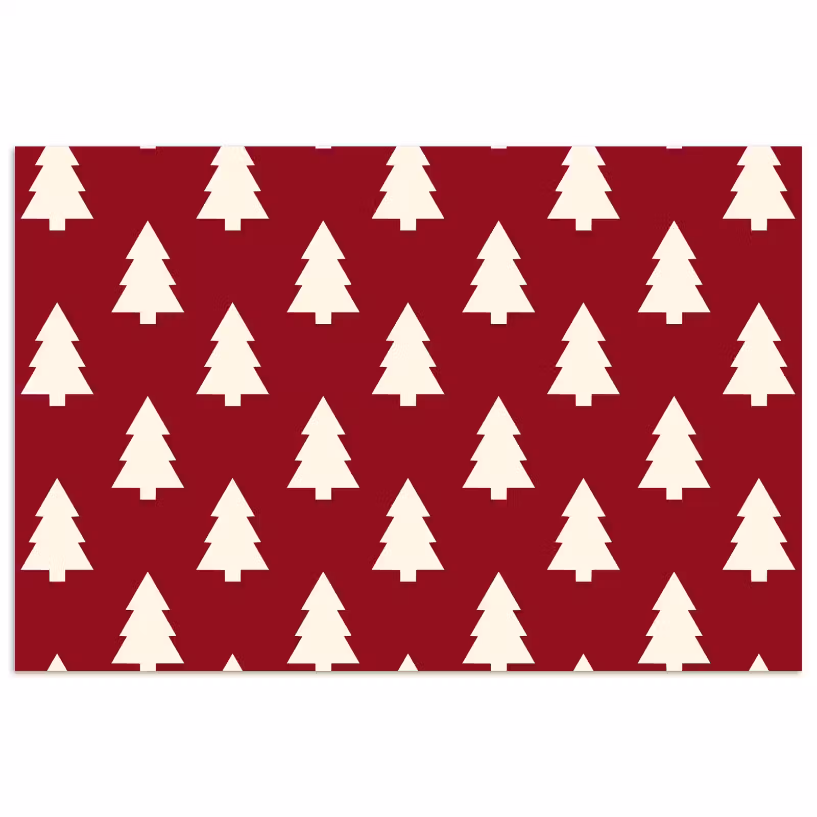 Poster - Weihnachtsbaum – Rot – Weiß — 1
