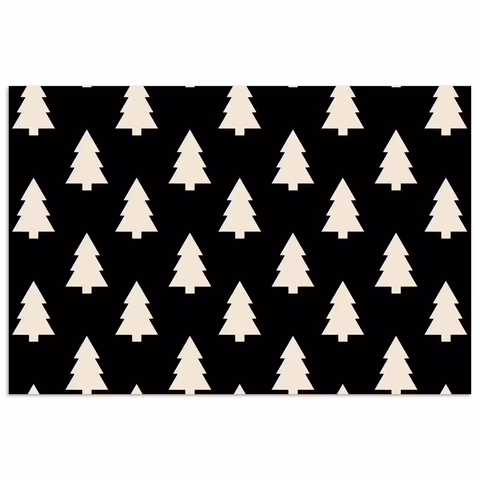 Poster - Weihnachtsbaum – Schwarz – Weiß — 1