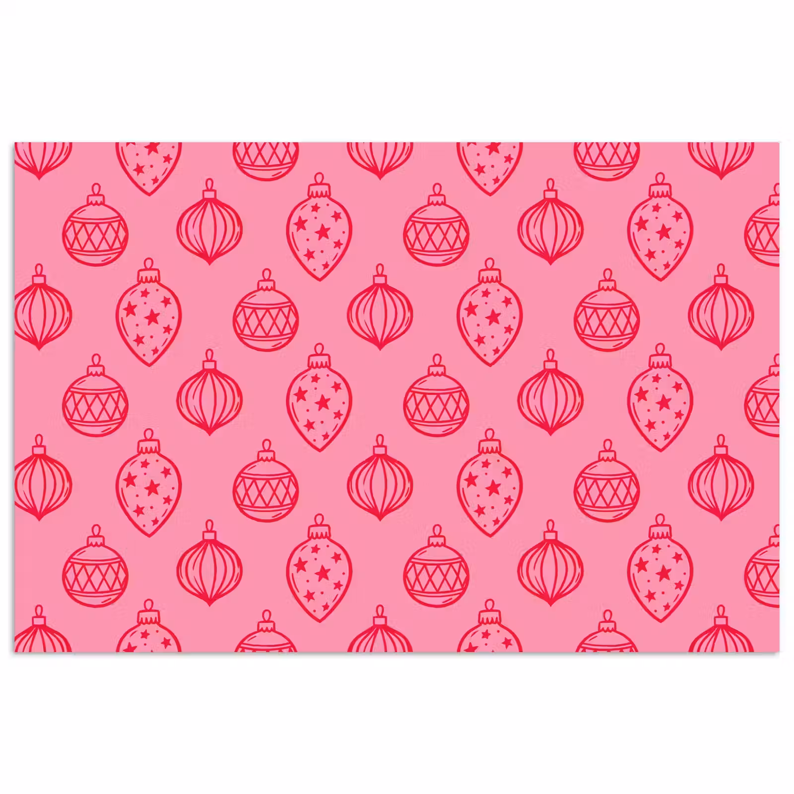 Poster - Weihnachtskugel – Rosa – Rot — 1