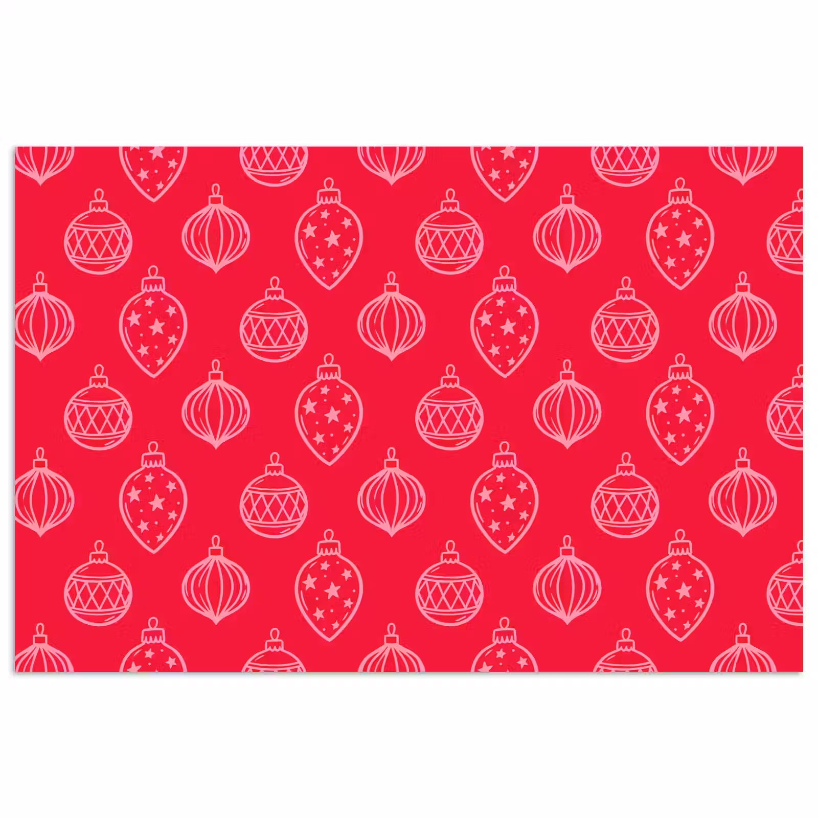 Poster - Weihnachtskugel – Rot – Rosa — 1