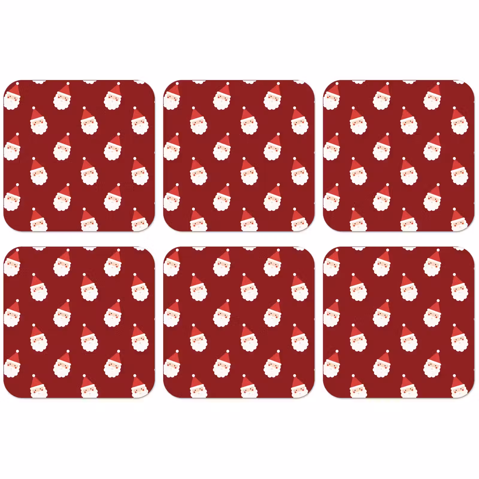 Untersetzer - Weihnachtsmann – Weihnachten – Rot — 1