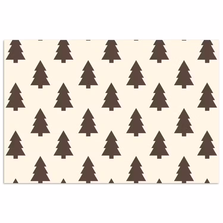 Poster - Weihnachtsbaum – Creme – Grau — 1