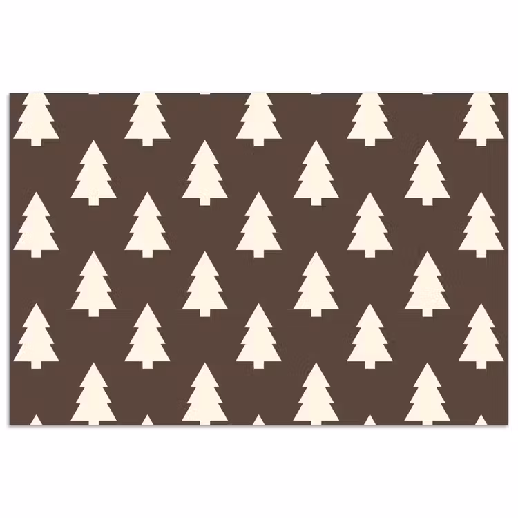 Poster - Weihnachtsbaum – Grau – Cremefarben — 1