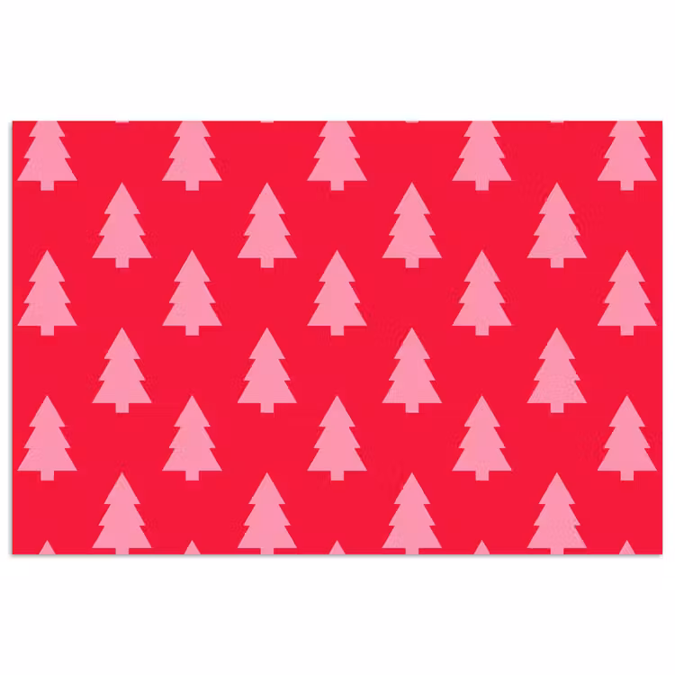 Poster - Weihnachtsbaum – Rosa – Rot — 1