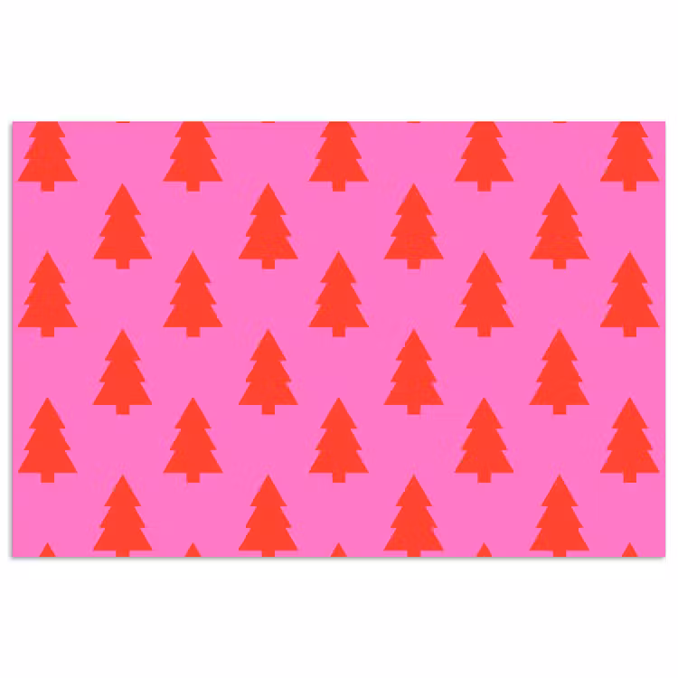 Poster - Weihnachtsbaum – Rot – Neon — 1