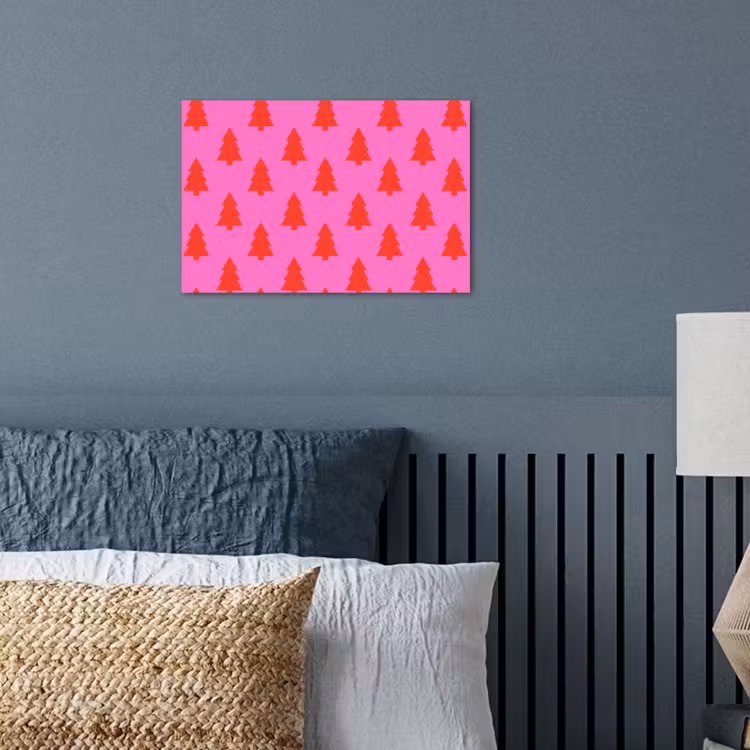 Poster - Weihnachtsbaum – Rot – Neon — 3
