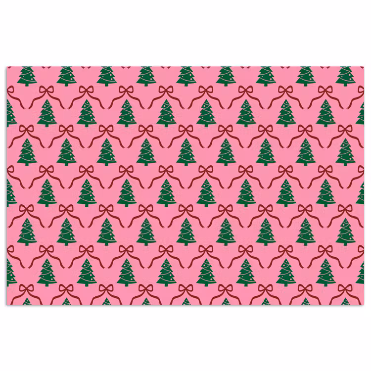 Poster - Weihnachten – Rosa – Rot – Schleife — 1