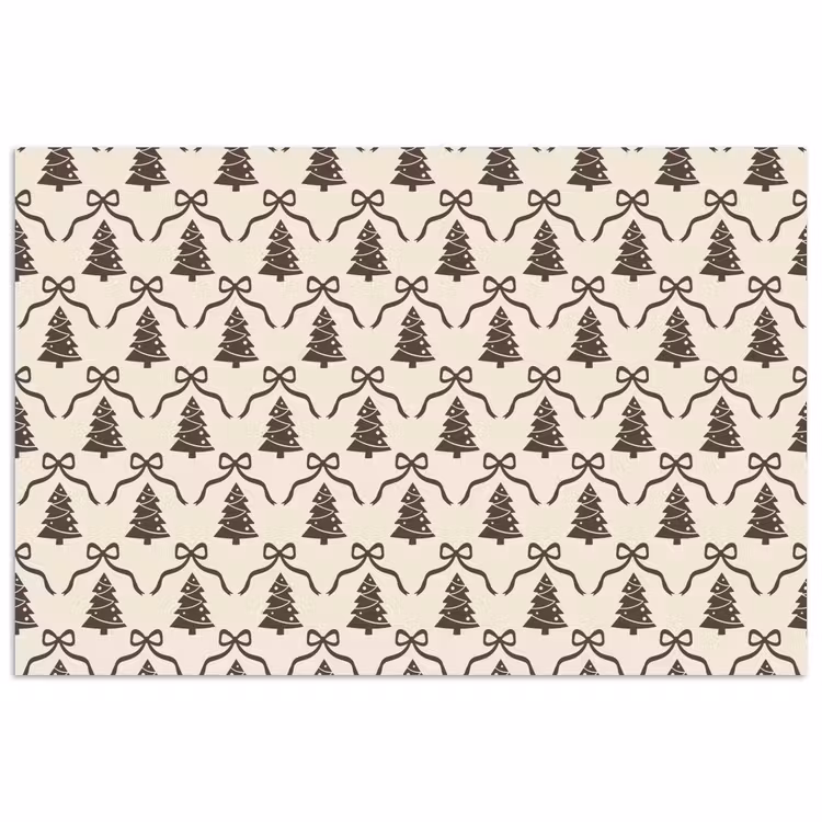 Poster - Weihnachten – Taupe – Creme – Schleife — 1