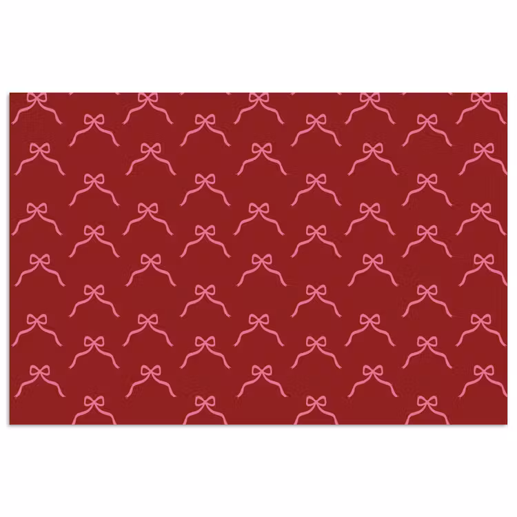 Poster - Schleife – Weihnachten – Rot – Rosa — 1