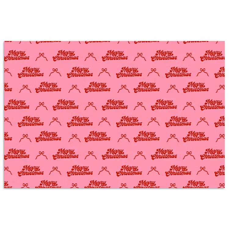 Poster - Text – Schleife – Rot – Rosa — 1