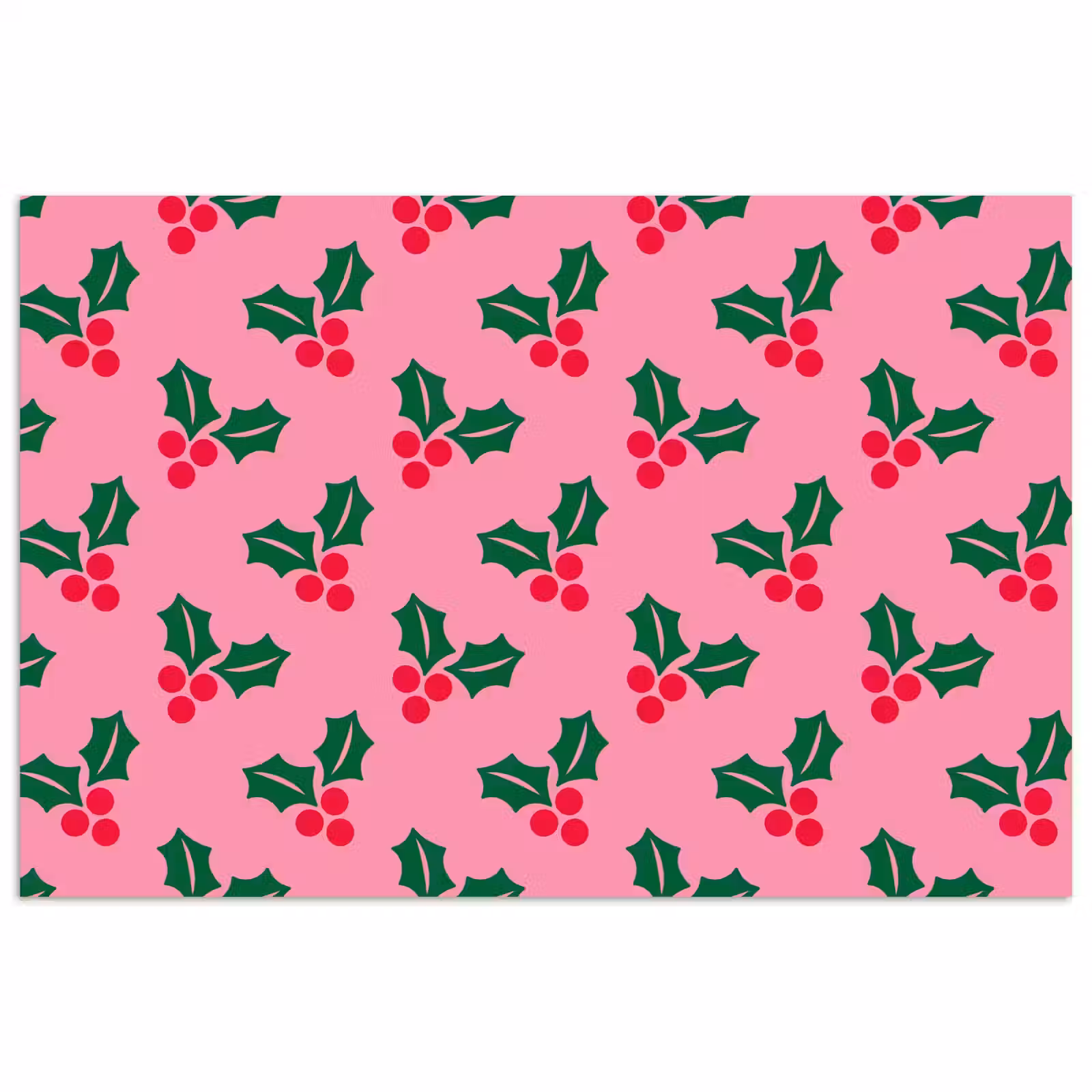 Poster - Stechpalme – Weihnachten – Rosa — 1