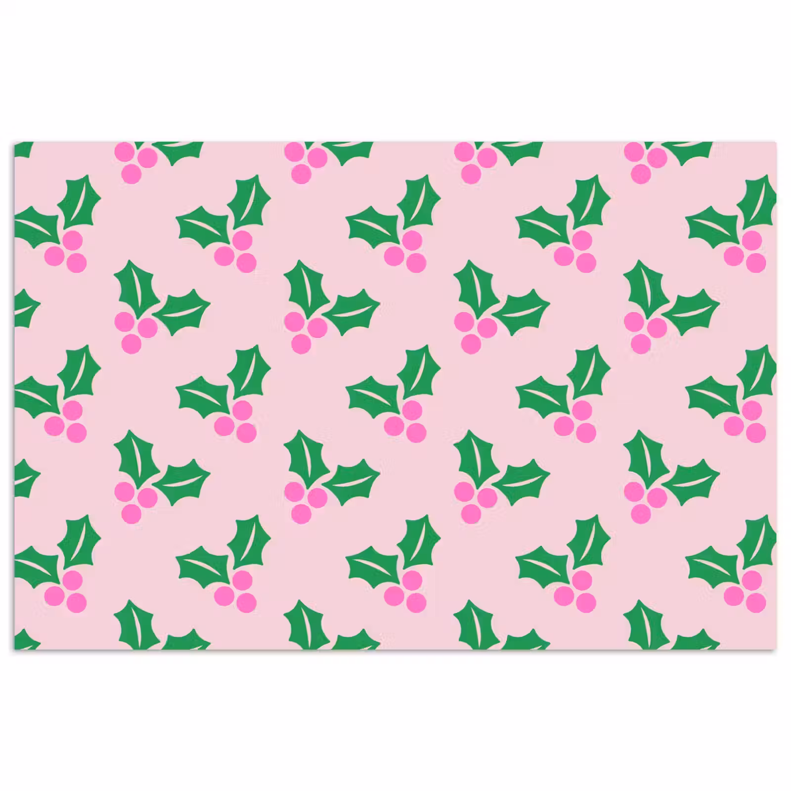 Poster - Weihnachten – Stechpalme – Rosa — 1