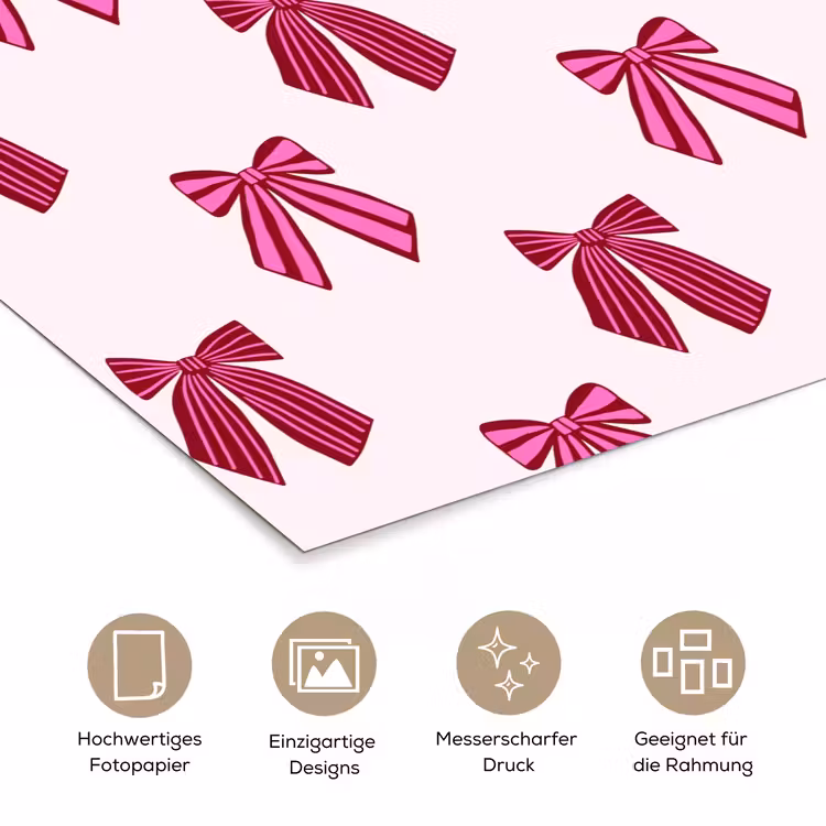 Poster - Schleifen – Weihnachten – Rosa — 5