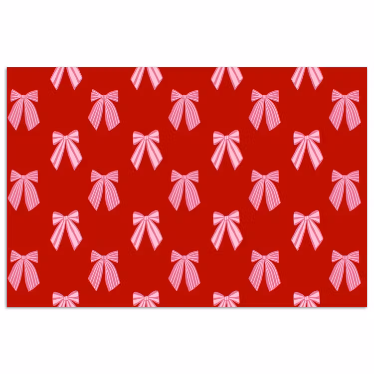 Poster - Schleifen – Weihnachten – Rot – Rosa — 1