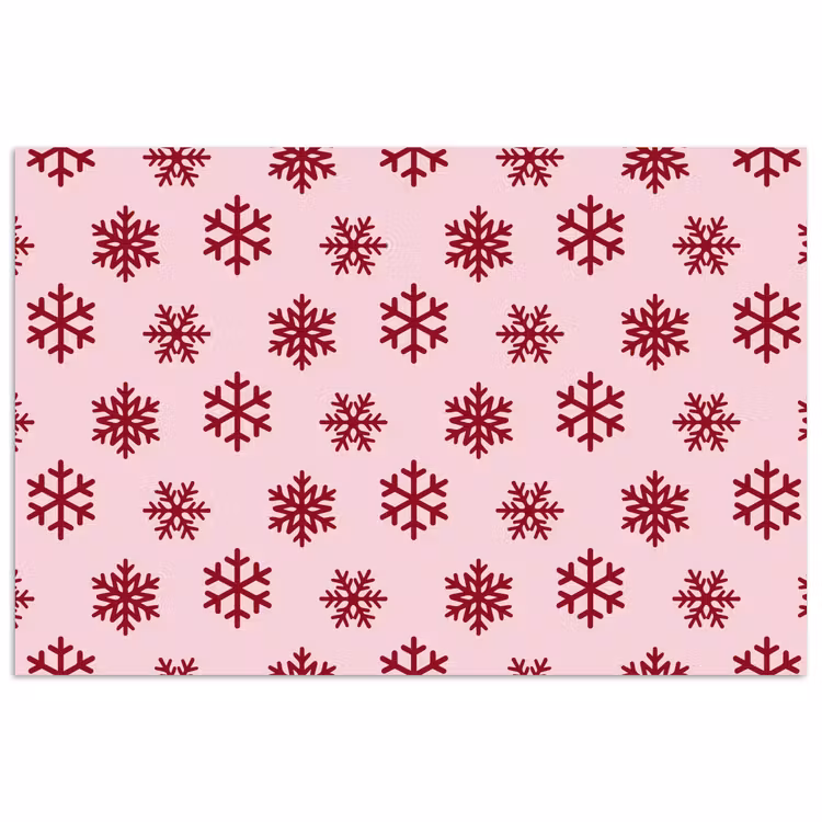 Poster - Schneeflocke – Rosa – Rot – Weihnachten — 1