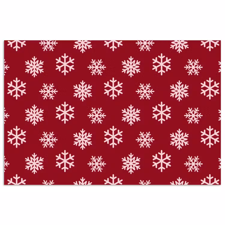 Poster - Schneeflocke – Rot – Rosa – Weihnachten — 1