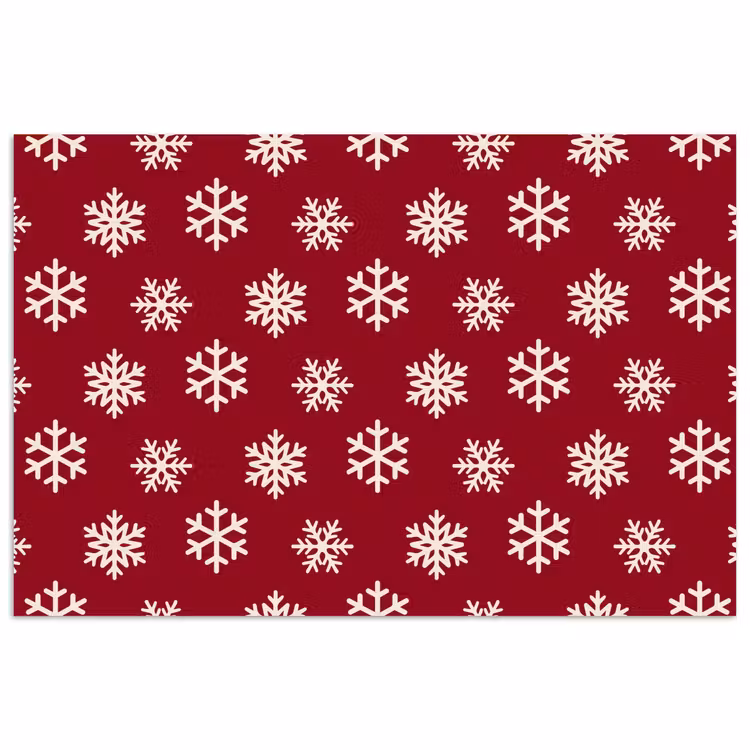Poster - Schneeflocke – Rot – Weiß – Weihnachten — 1