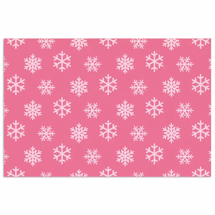 Poster - Schneeflocke – Weihnachten – Rosa — 1
