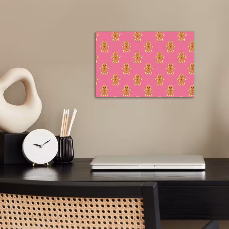 Poster - Lebkuchen – Weihnachten – Rosa – Braun — 2