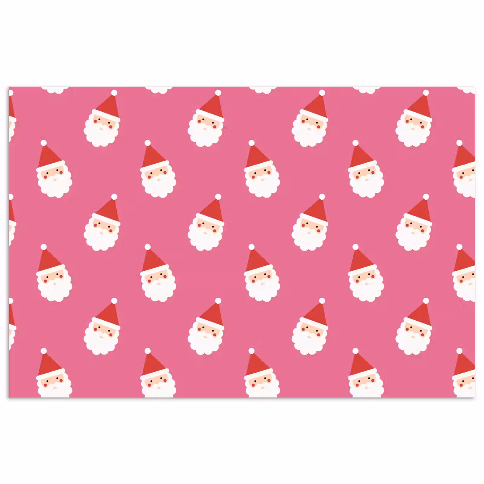 Poster - Weihnachtsmann – Weihnachten – Rot – Rosa — 1