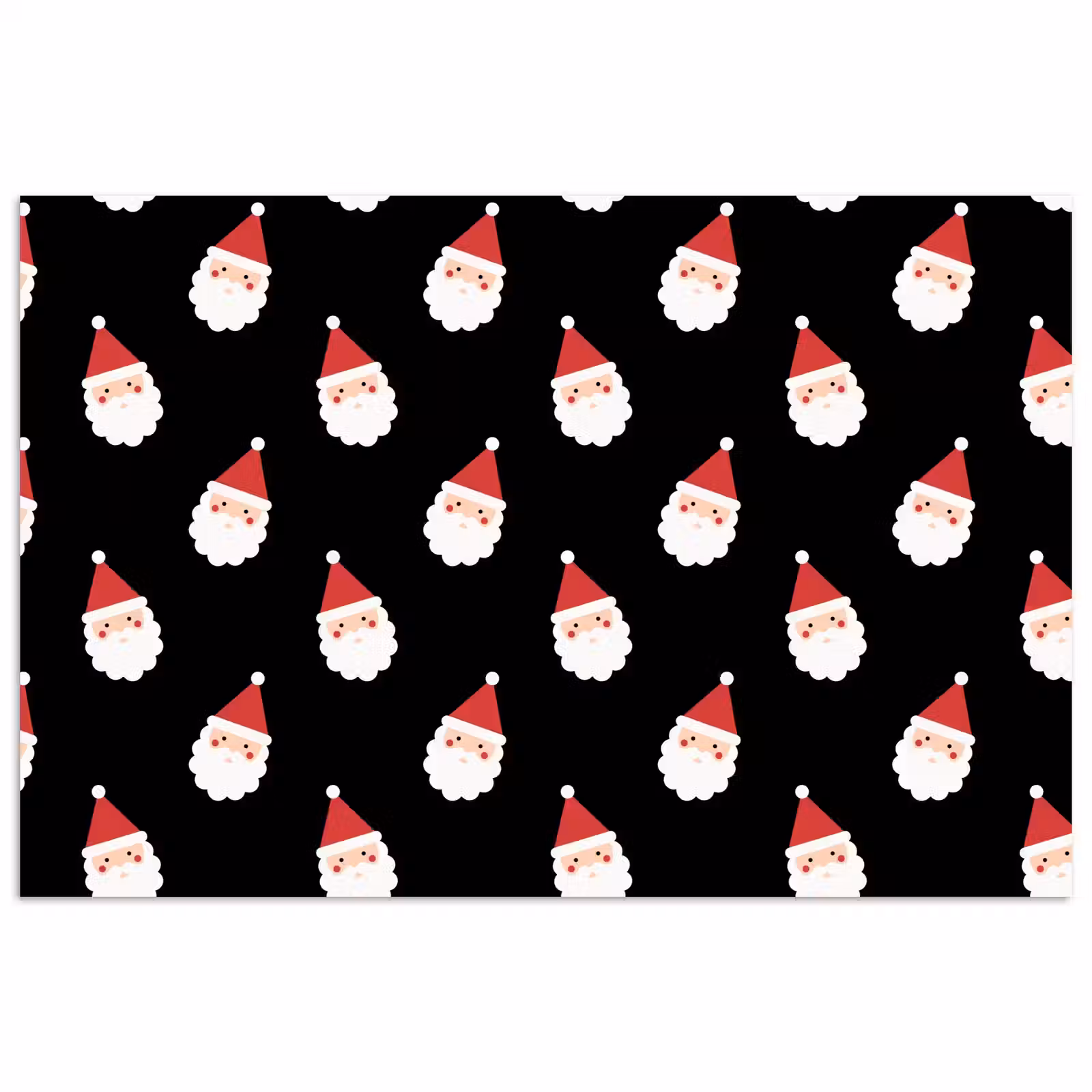 Poster - Weihnachtsmann – Weihnachten – Schwarz — 1