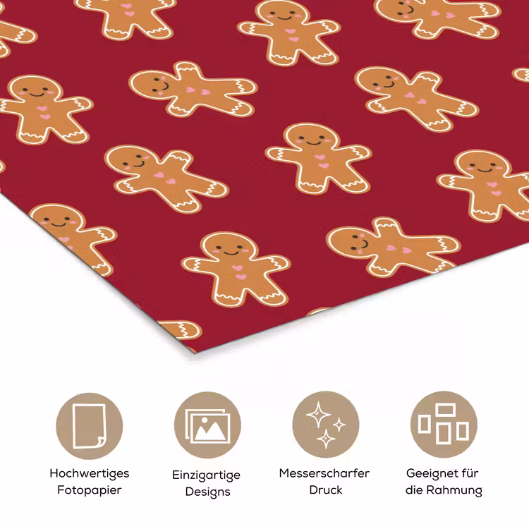 Poster - Lebkuchen – Rot – Braun – Weihnachten — 5