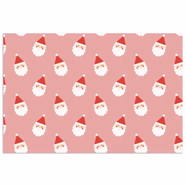 Poster - Weihnachten – Weihnachtsmann – Rosa — 1