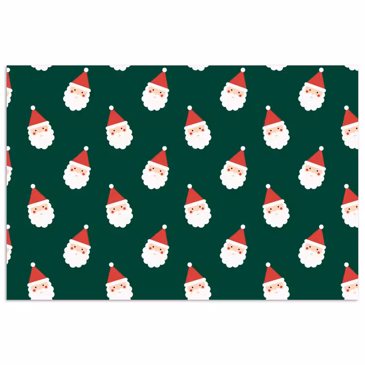 Poster - Weihnachtsmann – Weihnachten – Grün — 1