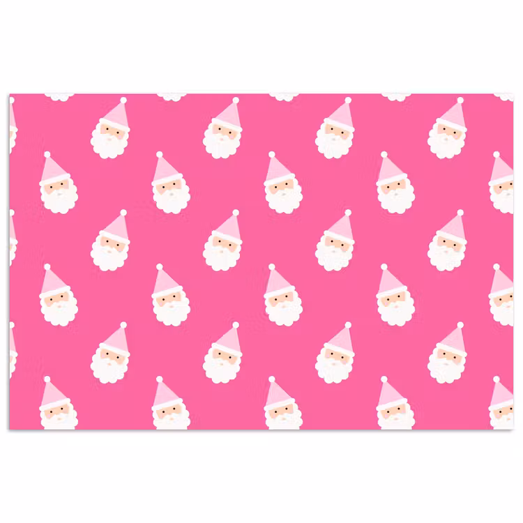 Poster - Weihnachtsmann – Weihnachten – Neon – Rosa — 1