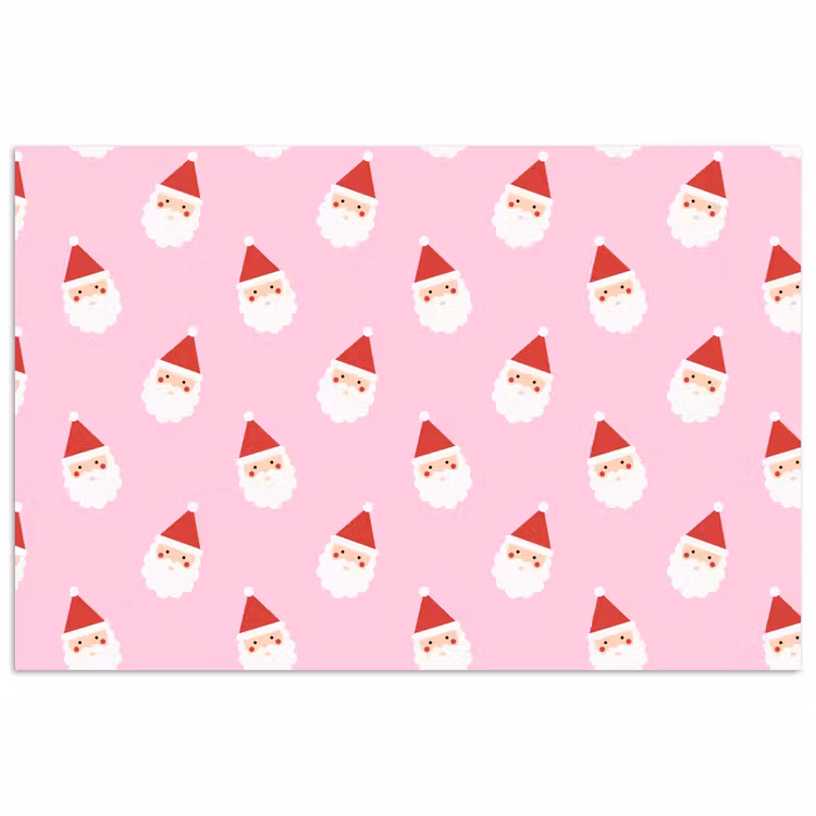 Poster - Weihnachtsmann – Weihnachten – Rosa — 1