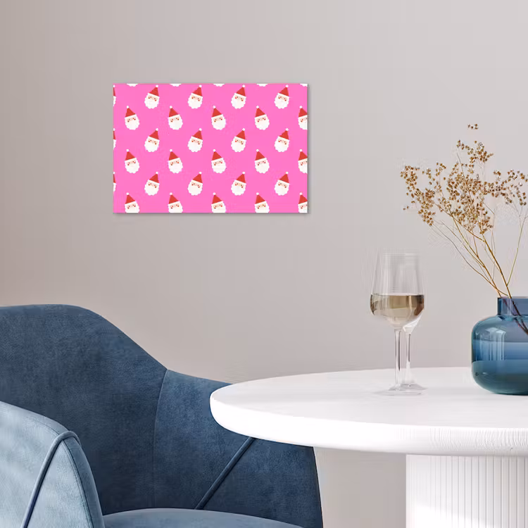 Poster - Weihnachtsmann – Weihnachten – Rosa – Rot — 4