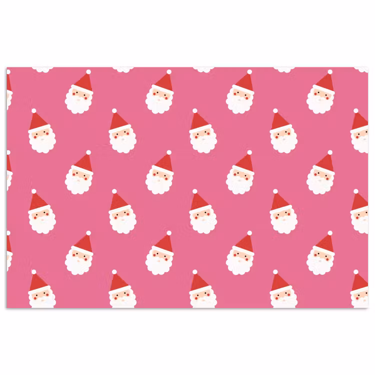 Poster - Weihnachtsmann – Weihnachten – Rot – Rosa — 1