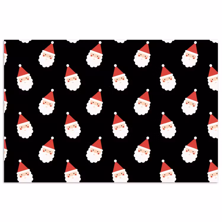 Poster - Weihnachtsmann – Weihnachten – Schwarz — 1