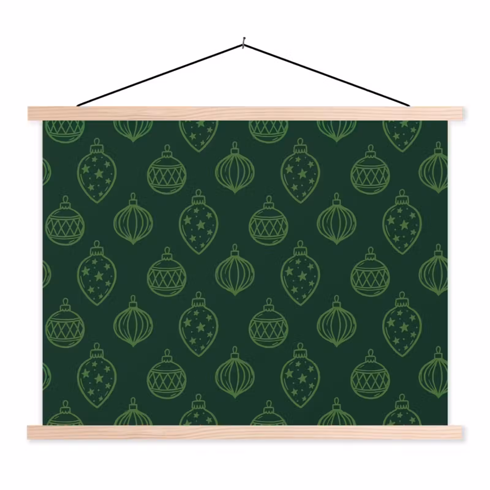 Stoffbild - Weihnachtskugel – Grün – Weihnachten — 1