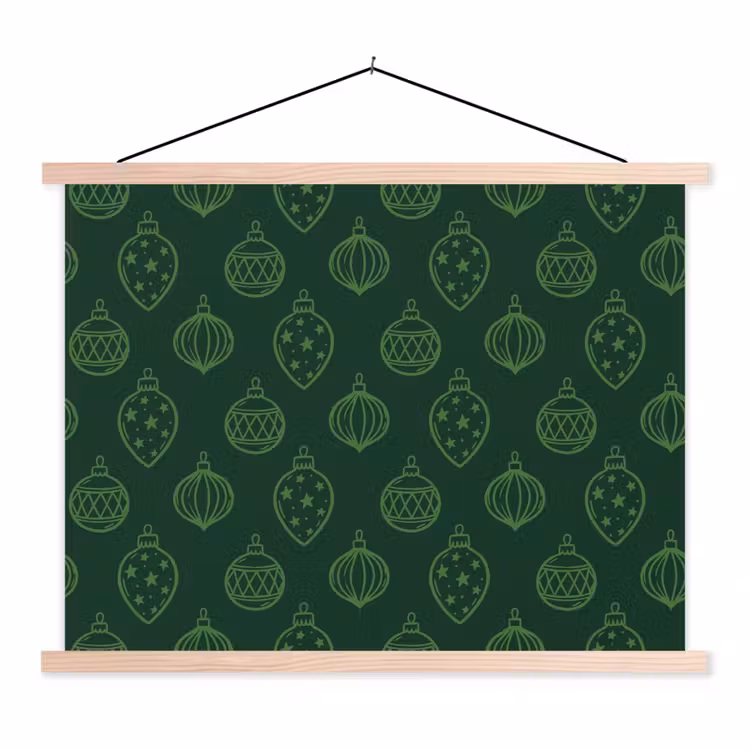 Stoffbild - Weihnachtskugel – Grün – Weihnachten — 1