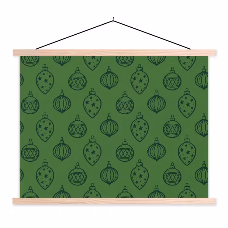 Stoffbild - Weihnachtskugel – Weihnachten – Grün — 1