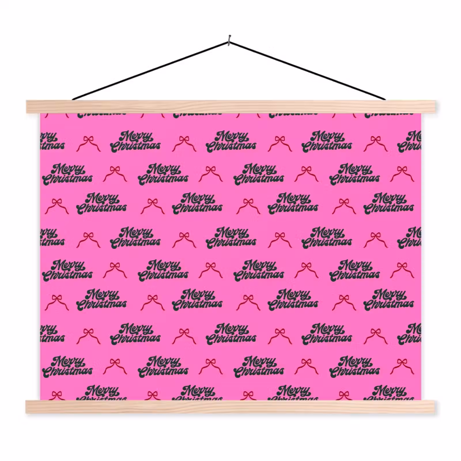 Stoffbild - Text – Neon – Rosa – Weihnachten — 1