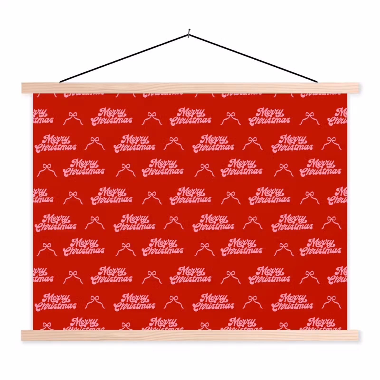 Stoffbild - Text – Schleife – Rosa – Rot — 1