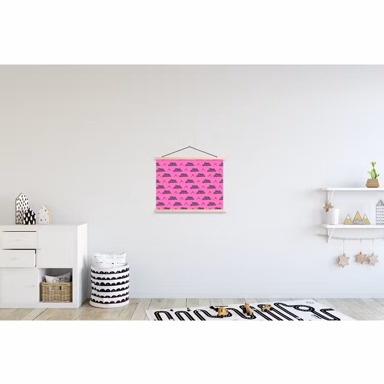 Stoffbild - Text – Neon – Rosa – Weihnachten — 2