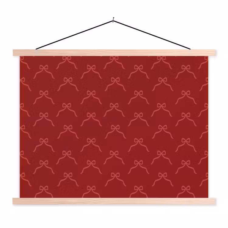 Stoffbild - Schleife – Rosa – Rot – Weihnachten — 1