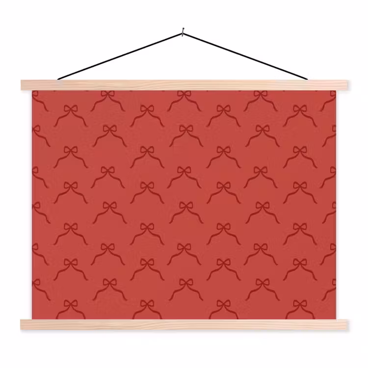 Stoffbild - Schleife – Rot – Weihnachten — 1