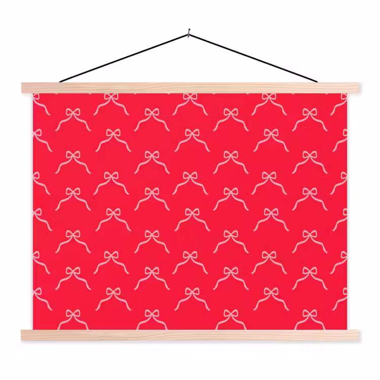 Stoffbild - Schleife – Rot – Weihnachten — 1