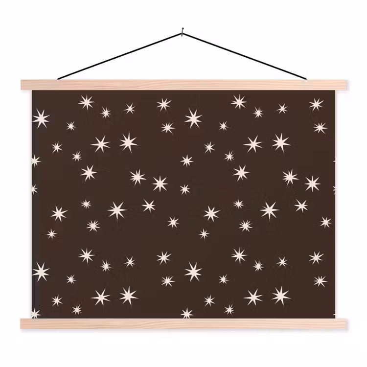 Stoffbild - Braun – Stern – Weihnachten — 1