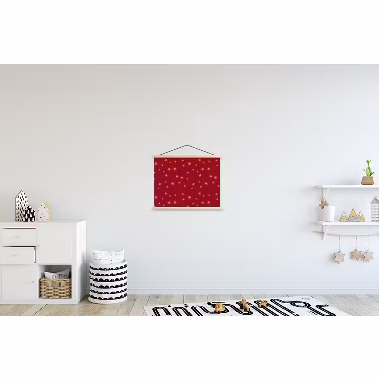 Stoffbild - Stern – Rosa – Weihnachten – Rot — 2