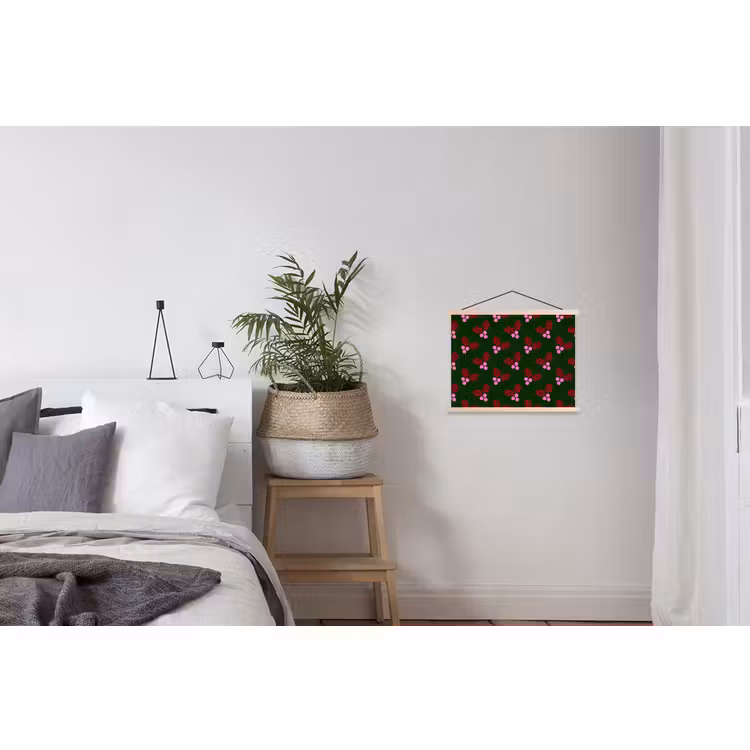 Stoffbild - Neon – Stechpalme – Weihnachten — 3