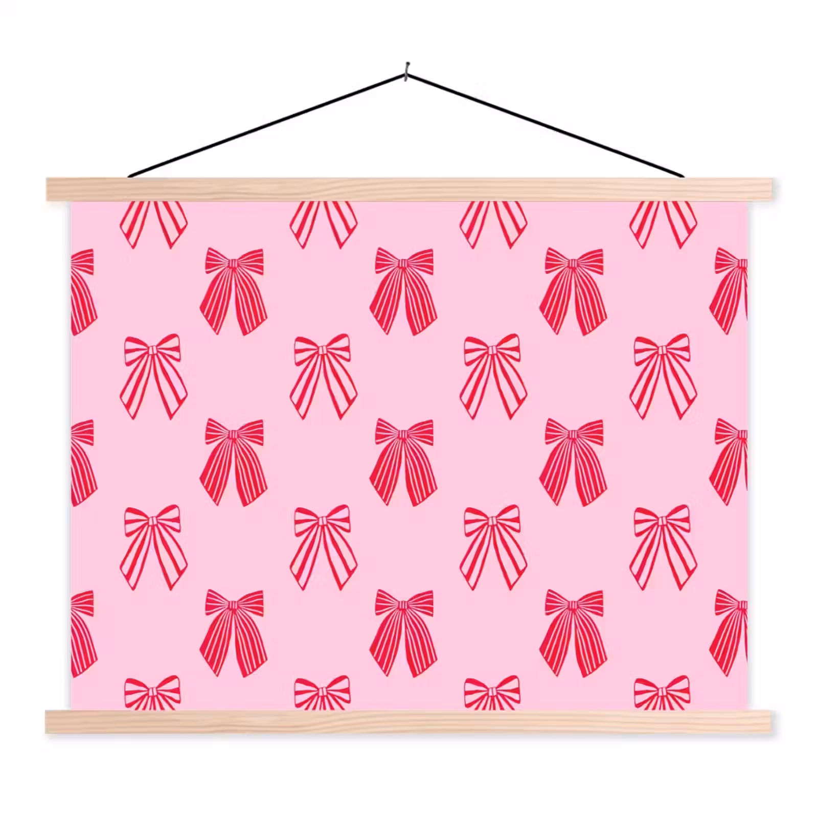 Stoffbild - Schleifen – Weihnachten – Rosa – Rot — 1
