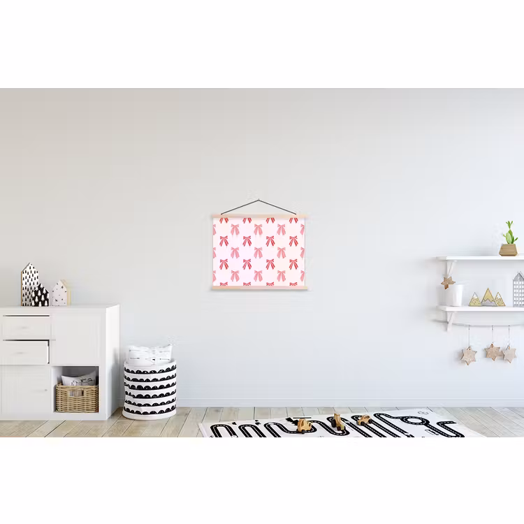 Stoffbild - Schleifen – Weihnachten – Rosa – Rot — 2