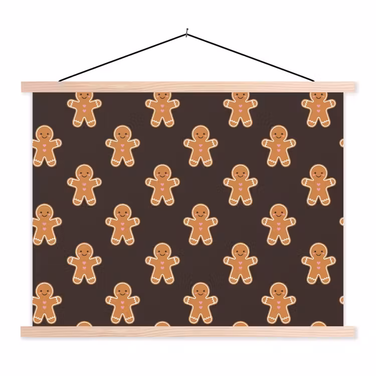 Stoffbild - Lebkuchen – Braun – Weihnachten — 1