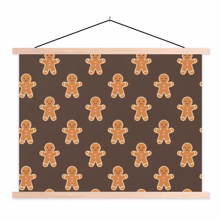 Stoffbild - Lebkuchen – Weihnachten – Braun — 1